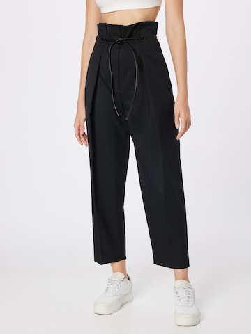 3.1 Phillip Lim Regular Veckad byxa 'ORIGAMI' i svart: framsida