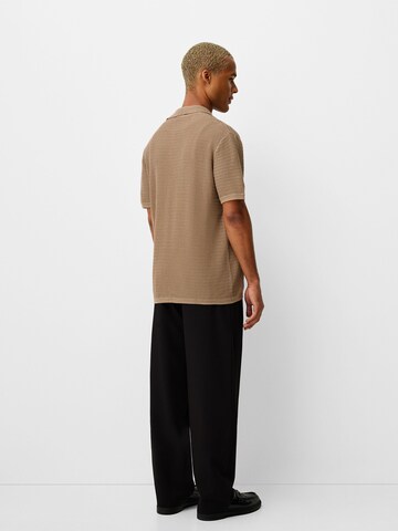Bershka Klasický střih Kardigan – hnědá