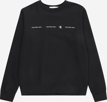 Calvin Klein Jeans Sweatshirt in Schwarz: predná strana