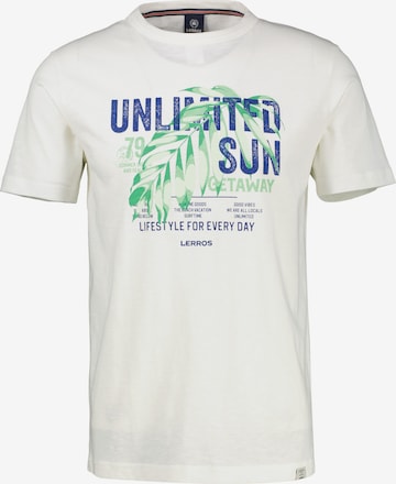 T-Shirt LERROS en blanc : devant