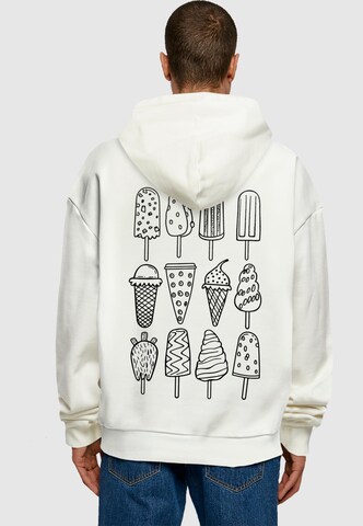 Merchcode Sweatshirt 'Ice Cream' in White: front