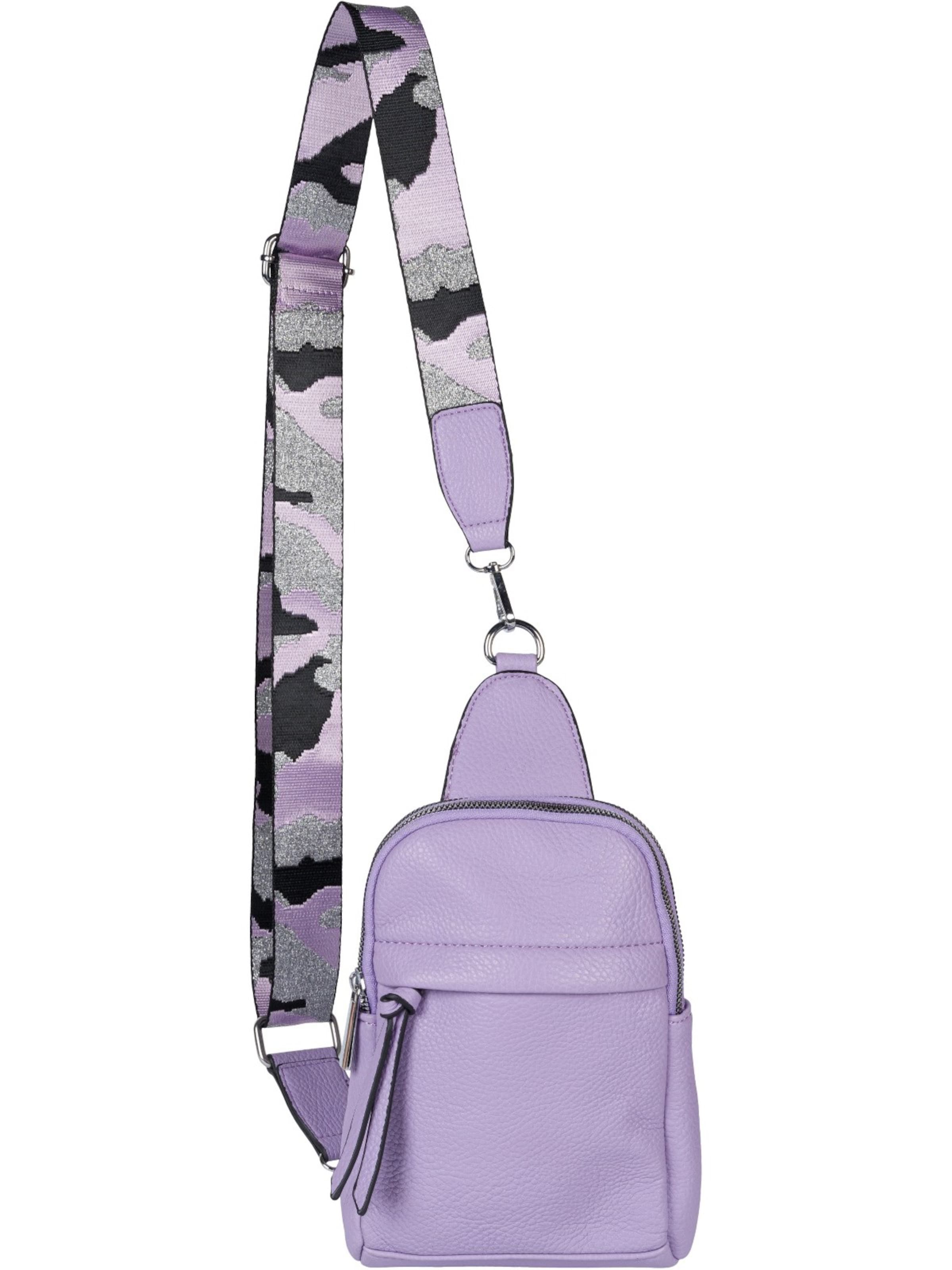 styleBREAKER Umhängetasche 'One Shoulder Rucksack Uni'‌‌ in Lila: Vorderseite