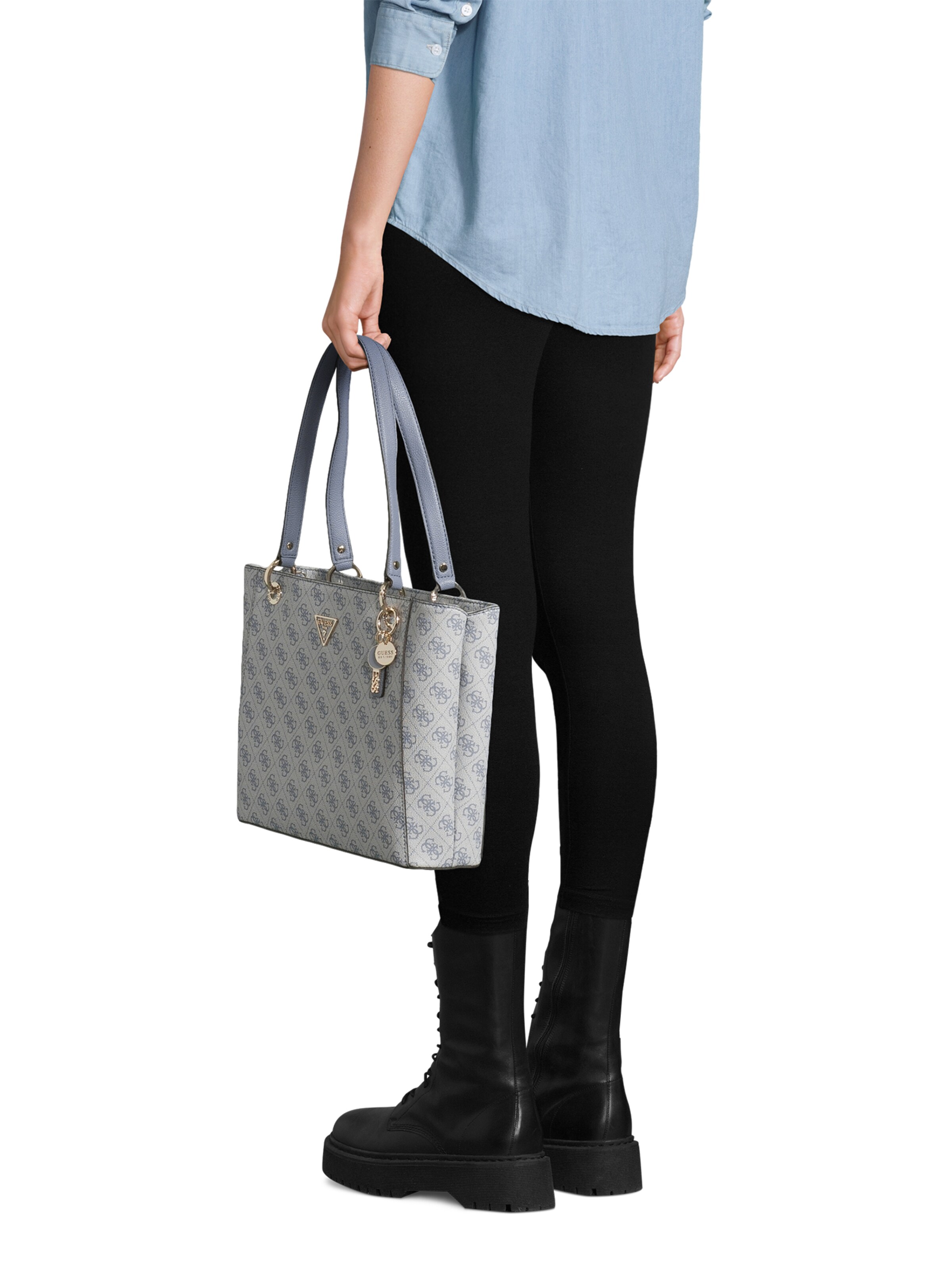 GUESS Nakupovalna torba 'NOELLE II TOTE' | modra barva: sprednja stran