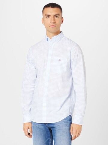 GANT Regular fit Button Up Shirt in Blue: front