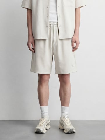 Burocs Regular Hose 'Herringbone'‌‌‌‌ in Weiß