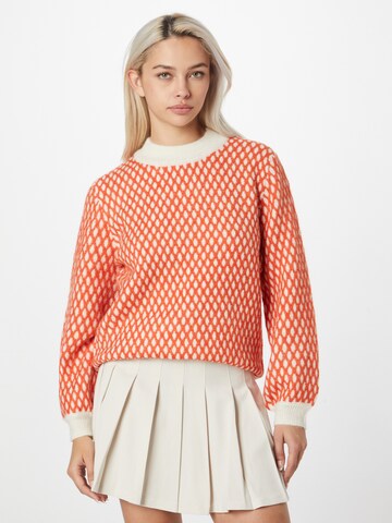 ICHI Sweater 'KAMARA' in Orange: front