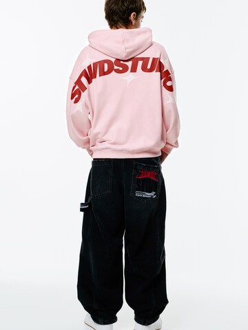 Sweat-shirt 'STWD STUDIO' Pull&Bear en rose