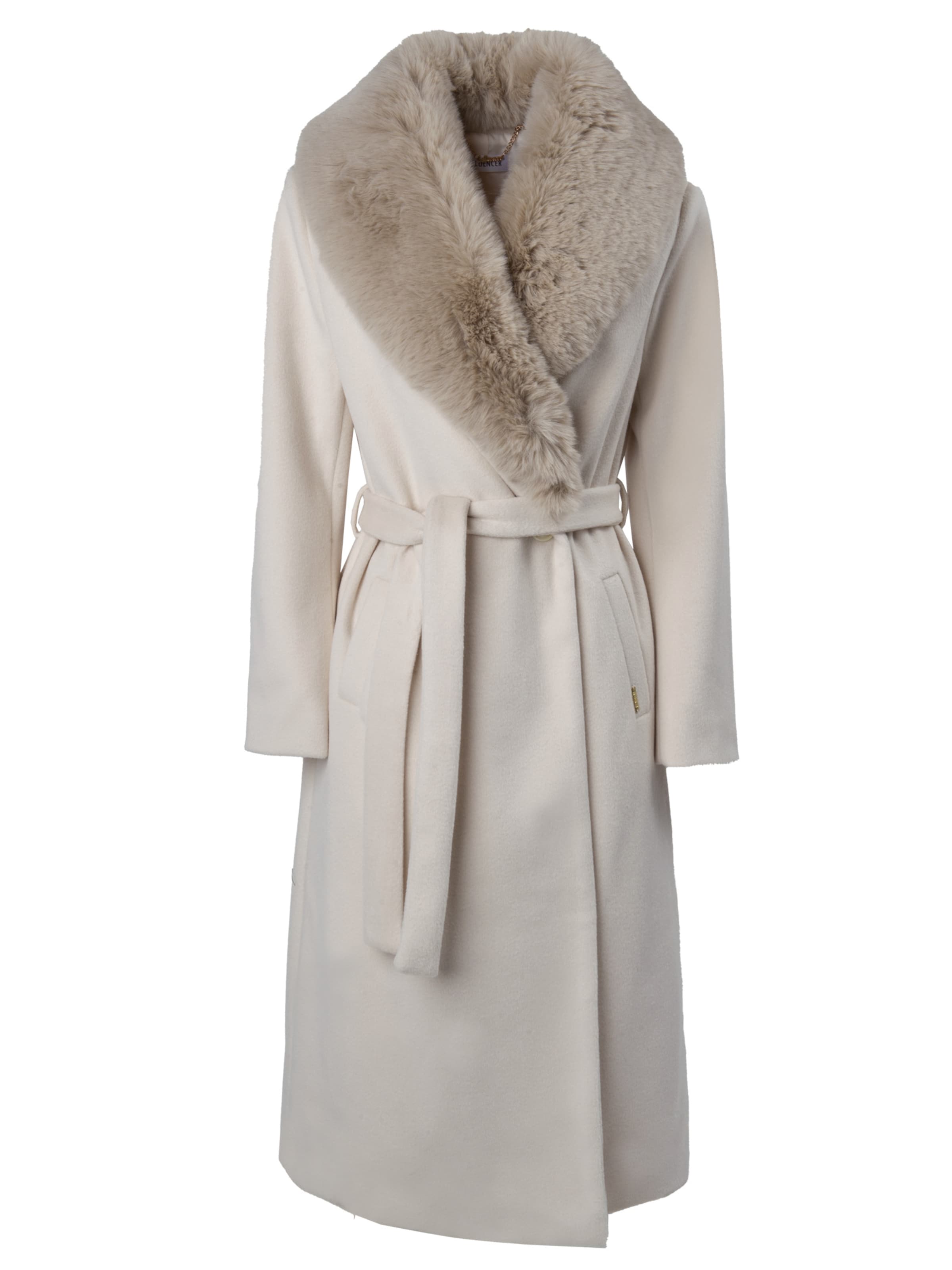 Influencer Zimní kabát – béžová: přední strana