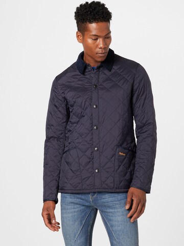 Barbour Tussenjas 'Heritage Liddesdale' in Blauw: voorkant