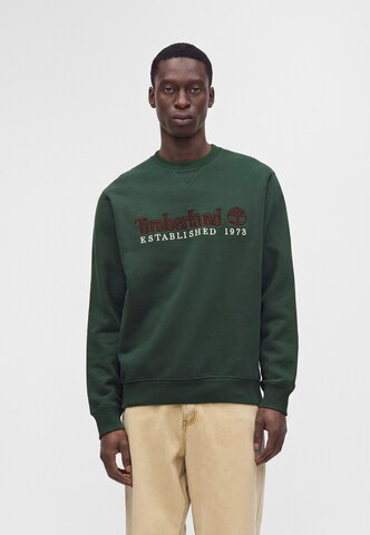 TIMBERLAND Mikina 'ESTABLISHED 1973' – zelená: přední strana