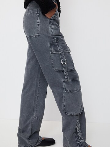 Wide Leg Jean Pull&Bear en gris