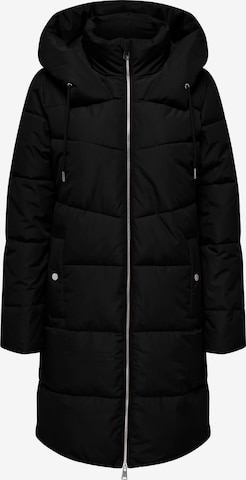 JDY Between-Seasons Coat 'TURBO' in Black: front