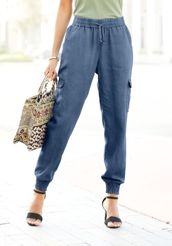 LASCANA Tapered Pants in Blue: front