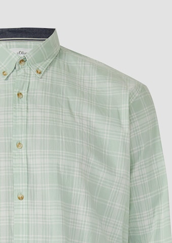 s.Oliver Regular fit Overhemd in Groen