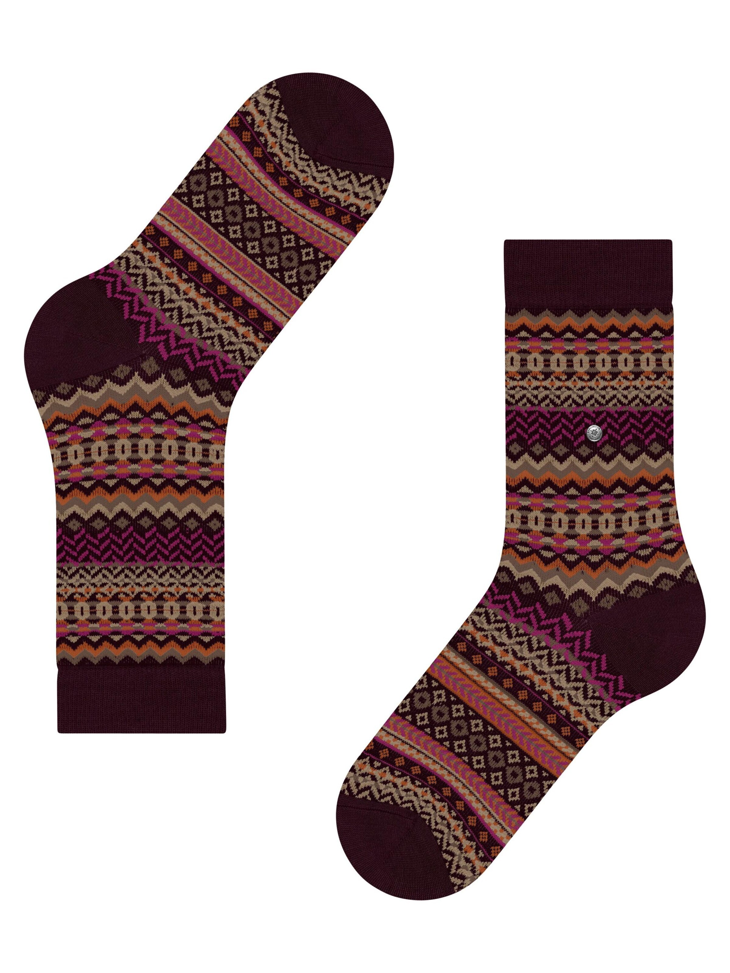 BURLINGTON Socks 'Fair Isle' in Red