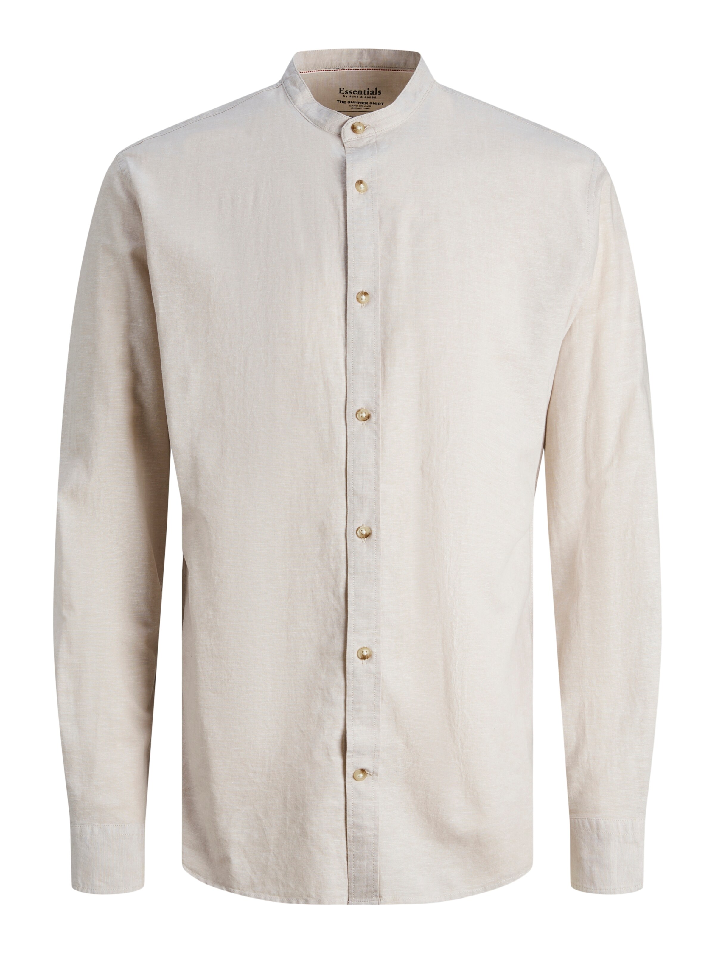 JACK & JONES Comfort Fit Hemd 'JJSummer Band' in Beige: Vorderseite
