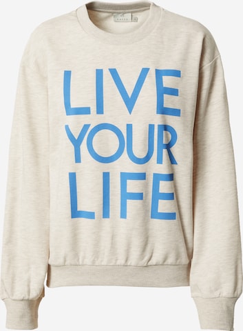 Kaffe Sweatshirt 'Illa' in Beige: voorkant