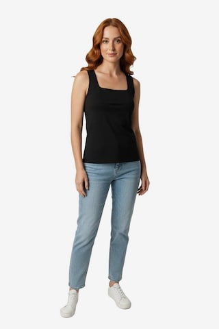 No Matter What Top in Schwarz: Vorderseite