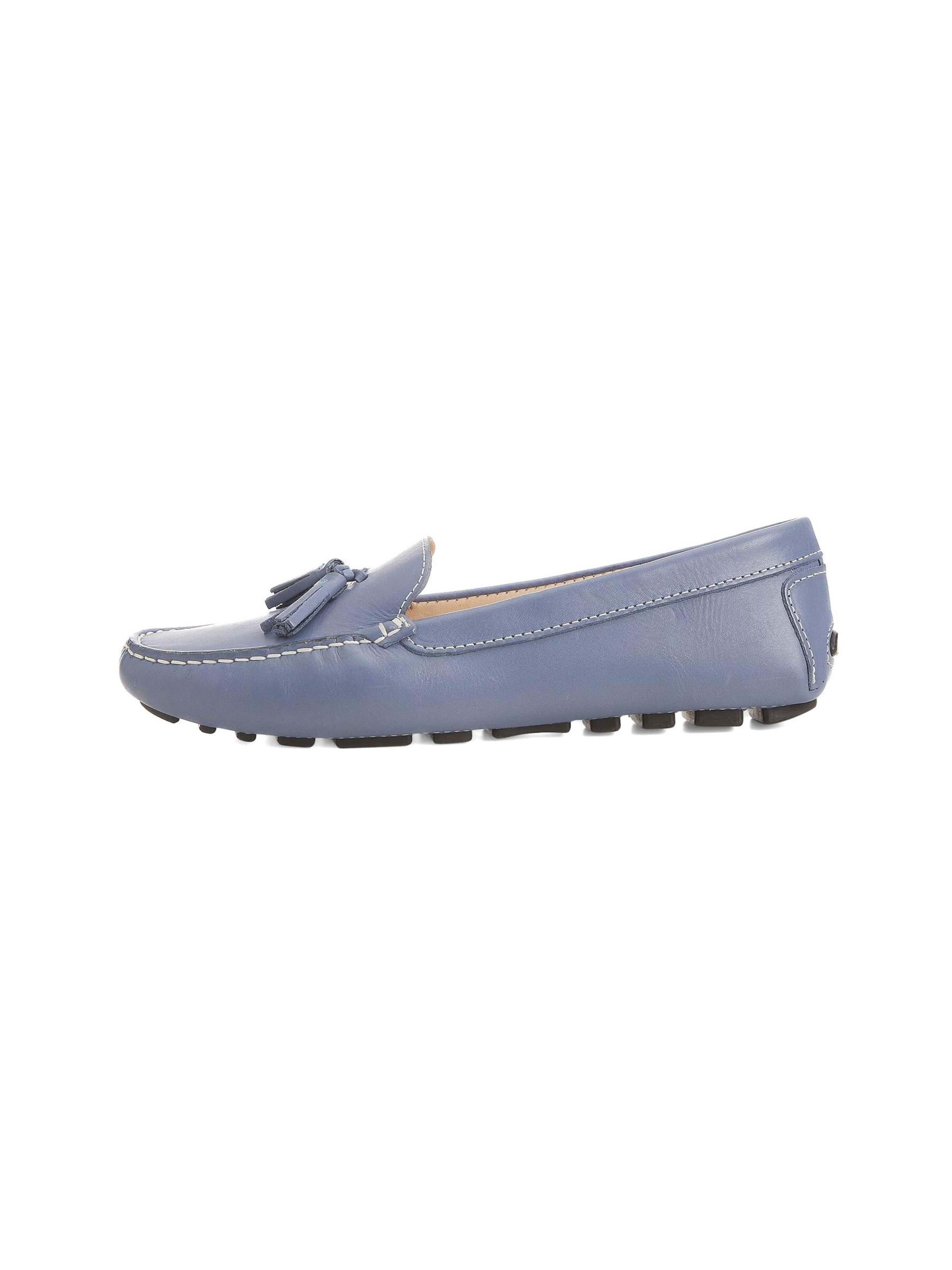 Mocassino 'Mocassin Conducteur à Glands — Bleu Denim' di Mangara Atelier in blu: frontale