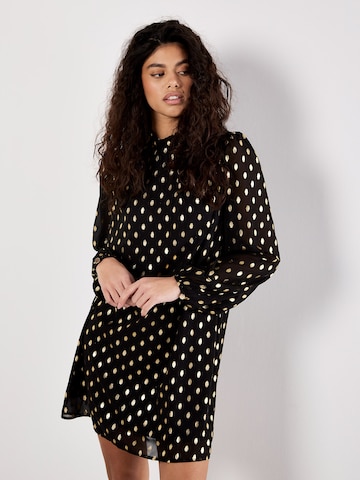 Apricot Kleid in Schwarz: Vorderseite