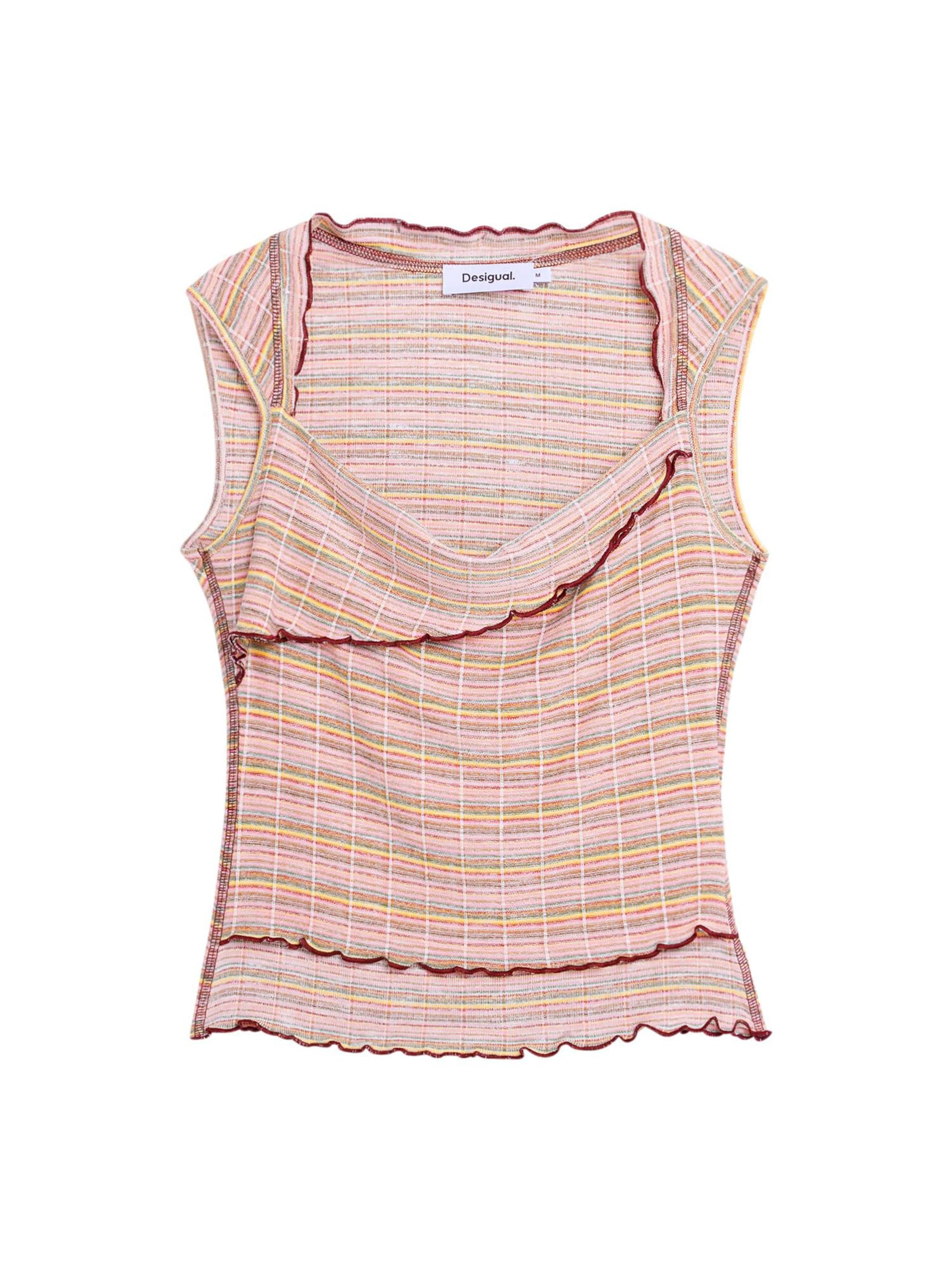 Tricou de la Desigual pe roz: față