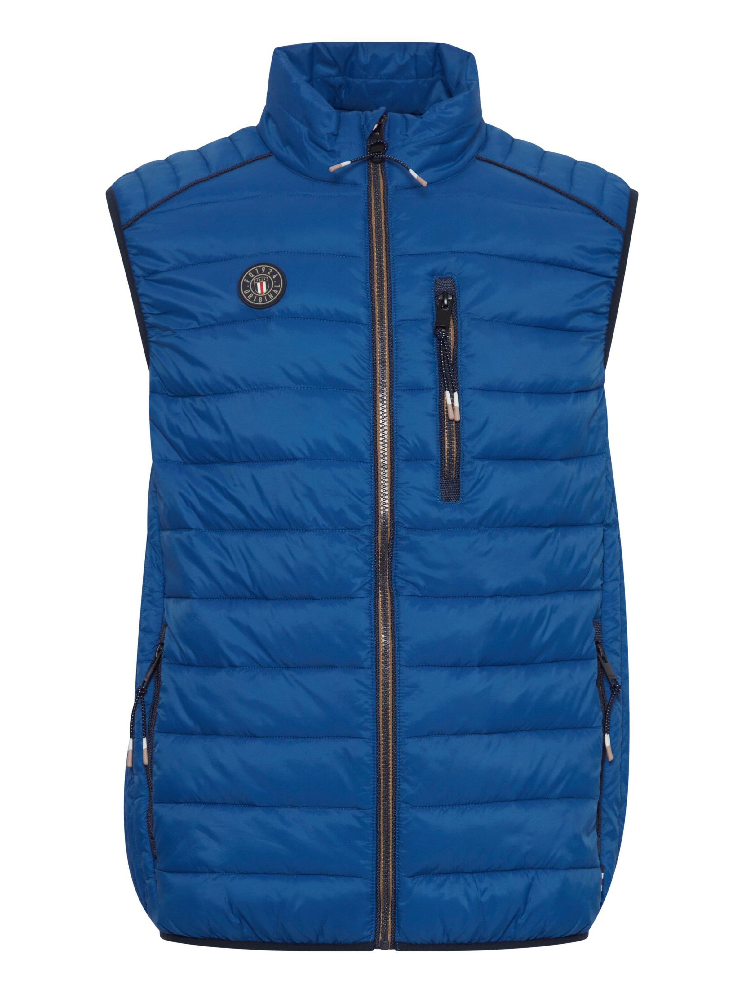 FQ1924 Weste ' FQVINNCENT' in Blau: Vorderseite