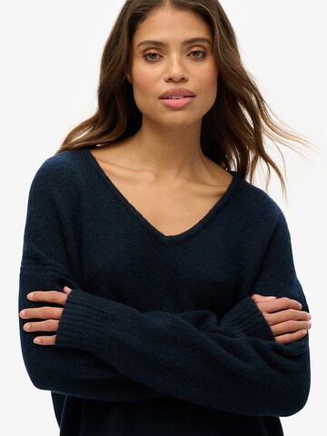 Superdry Gebreide jurk in Blauw