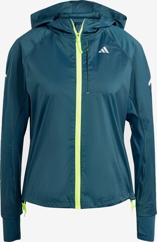 ADIDAS PERFORMANCE Athletic Jacket in Blue: front