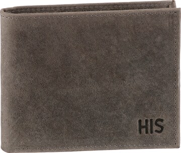 HIS JEANS Wallet in Grey: front
