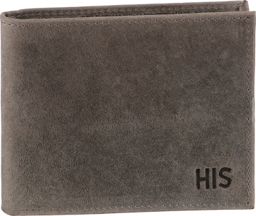 HIS JEANS Wallet in Grey: front