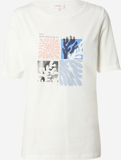 s.Oliver Shirt in blau / rosa / schwarz / weiß, Produktansicht