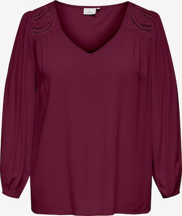 Camicia da donna 'CARSELASI' di ONLY Carmakoma in rosso: frontale