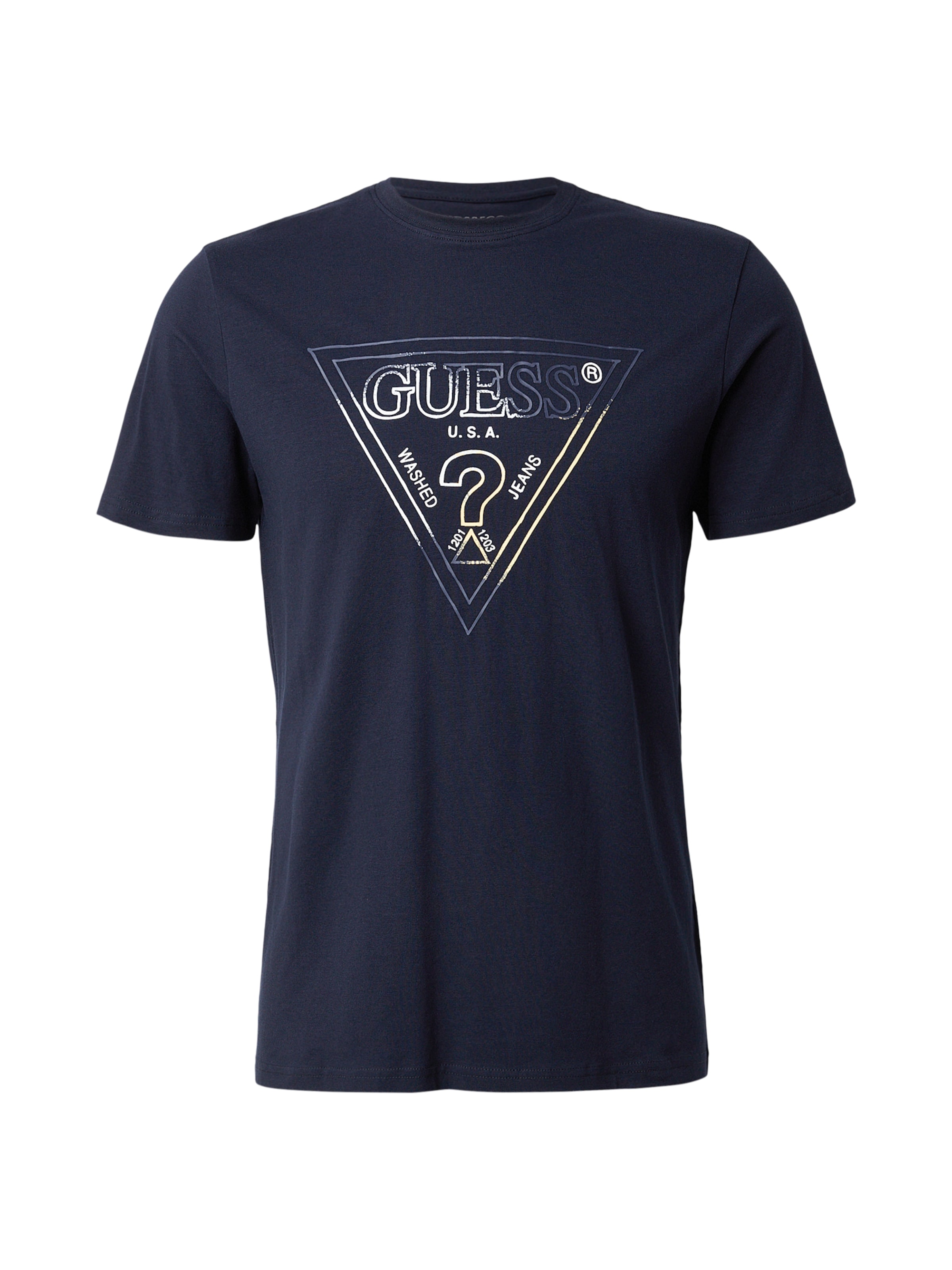 T-Shirt GUESS en bleu : devant