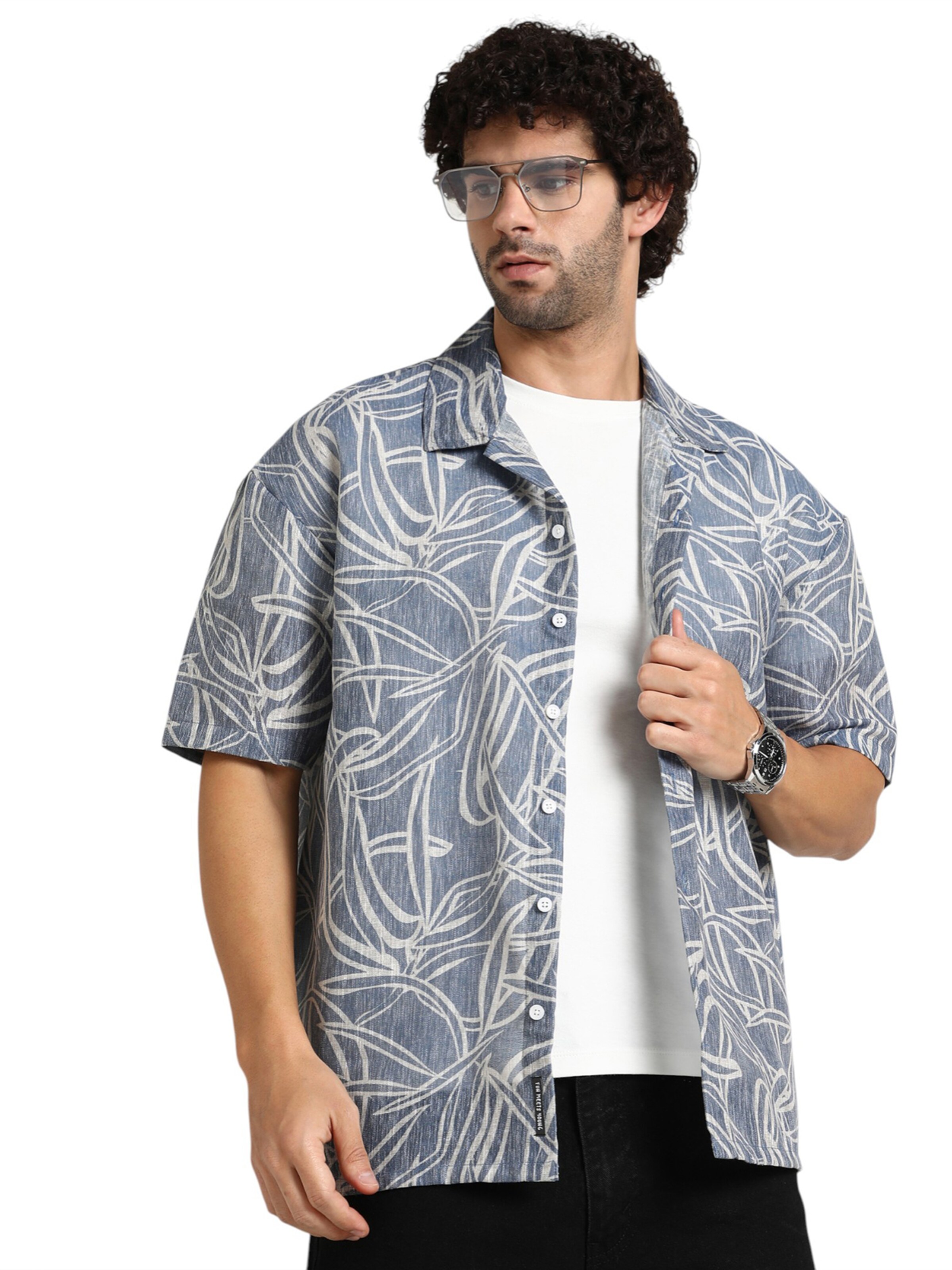 Campus Sutra Comfort Fit Skjorte 'Mariam' i blå