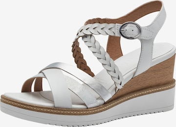 TAMARIS Strap Sandals in White: front