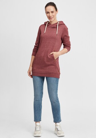 Oxmo Sweatshirt 'Vicky Pile Hood Long' in Red
