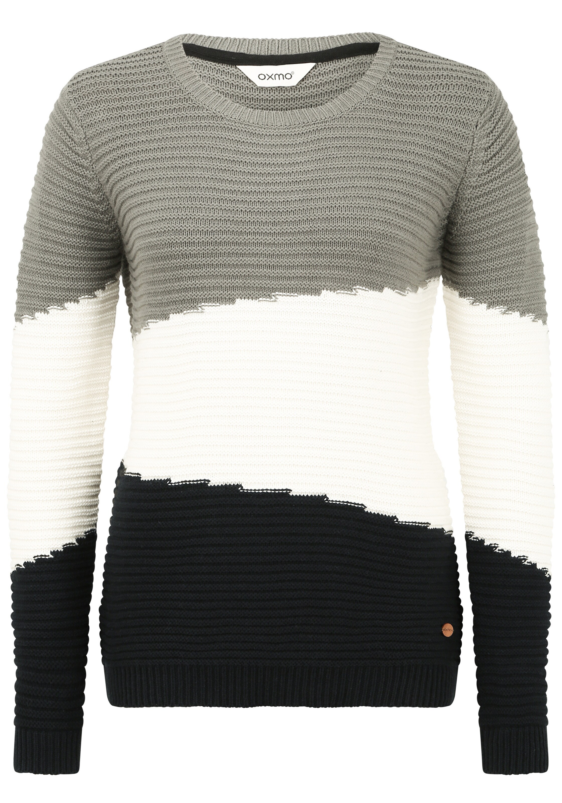 Oxmo Pullover 'Olma' in Grau: Vorderseite