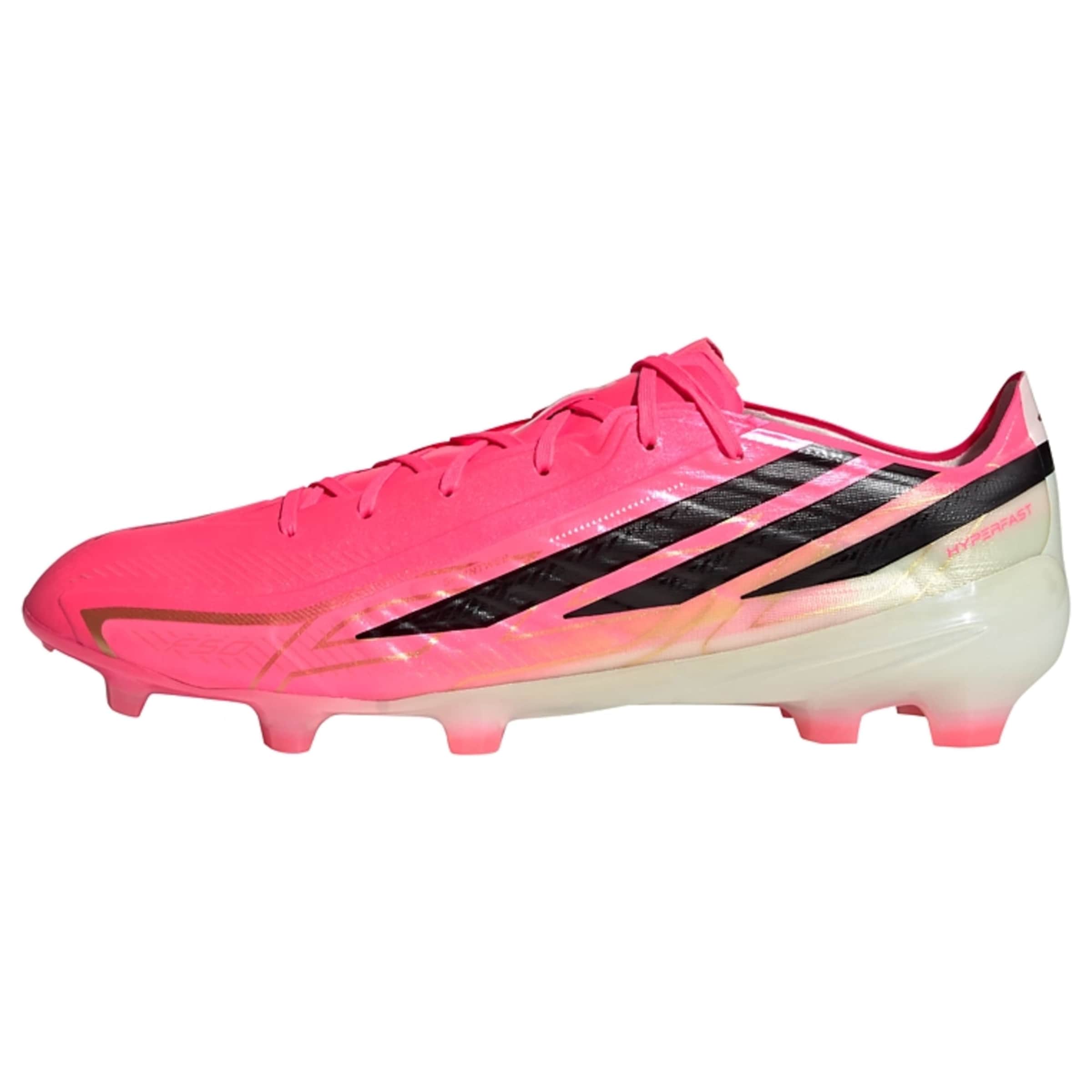 ADIDAS PERFORMANCE Fußballschuh 'F50 Hyperfast Pro' in elfenbein / mandarine / pink / schwarz, Produktansicht