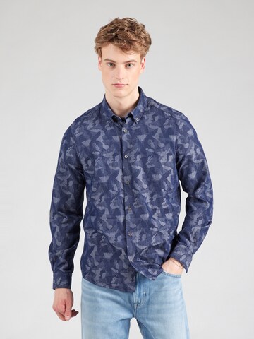 s.Oliver Regular fit Srajca | modra barva: sprednja stran