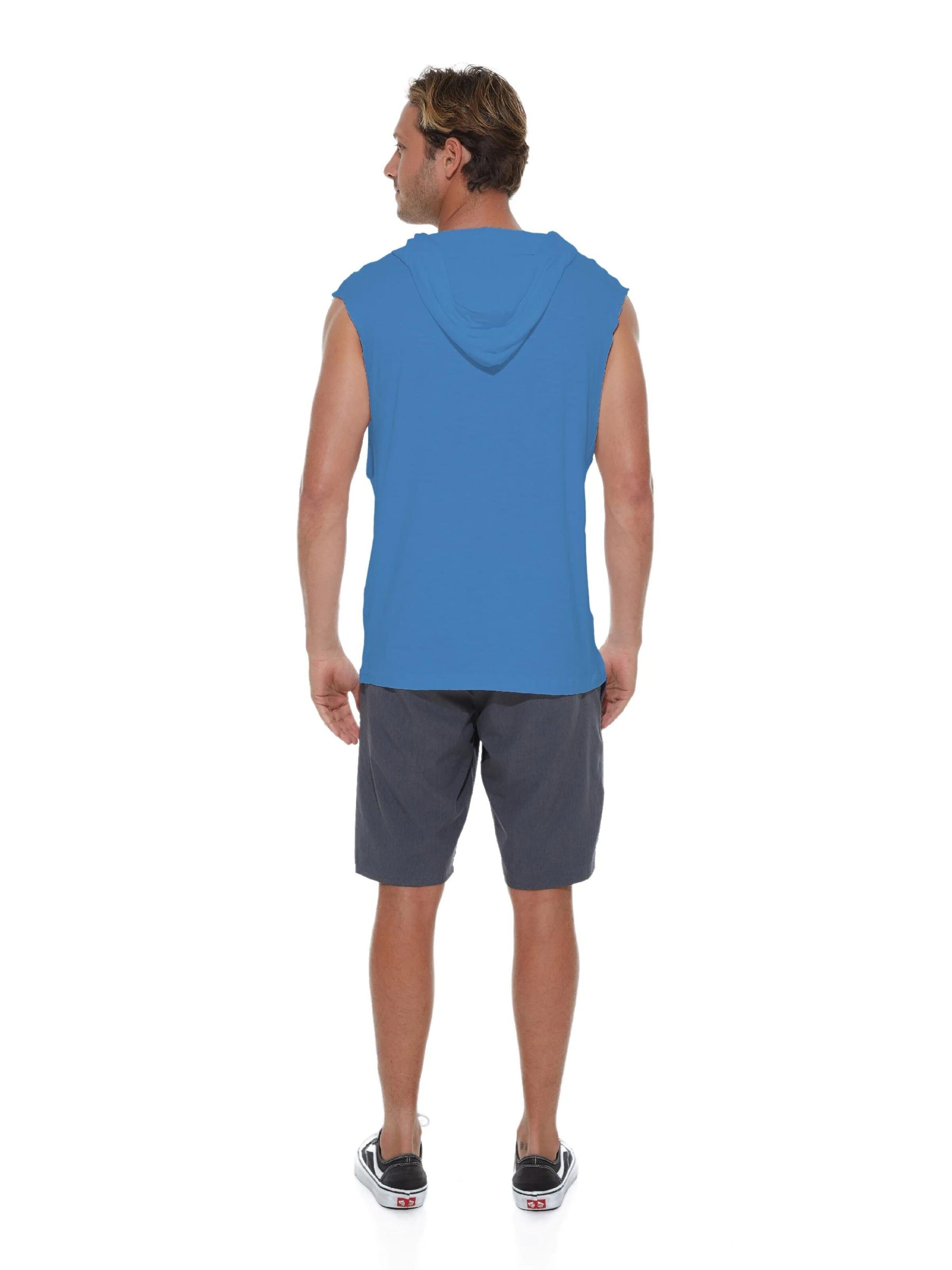 69Slam - Camiseta 'CAMISETA CON CAPUCHA REGAN BLANCA' en azul