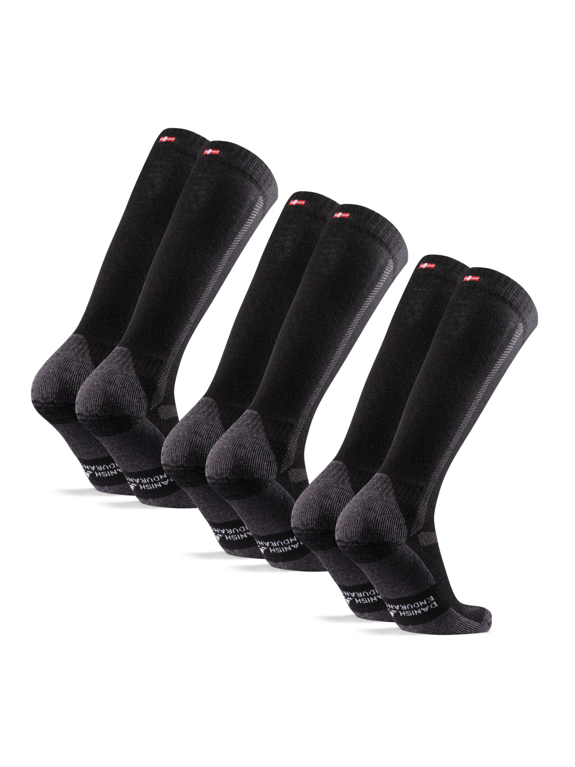 DANISH ENDURANCE Knee High Socks in Black