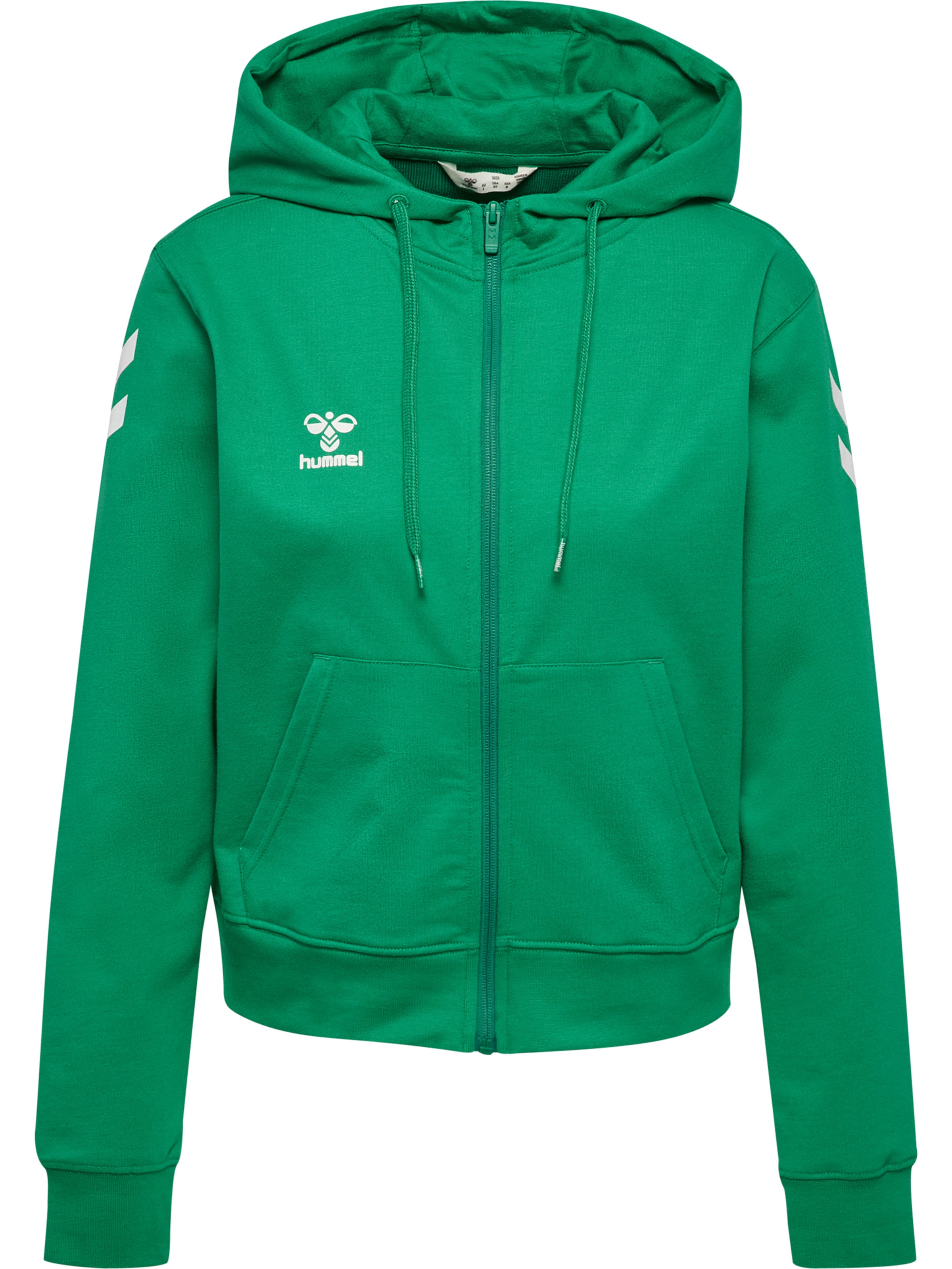 Hummel Zip-Up Hoodie 'Go 2.0' in Grass green / White, Item view