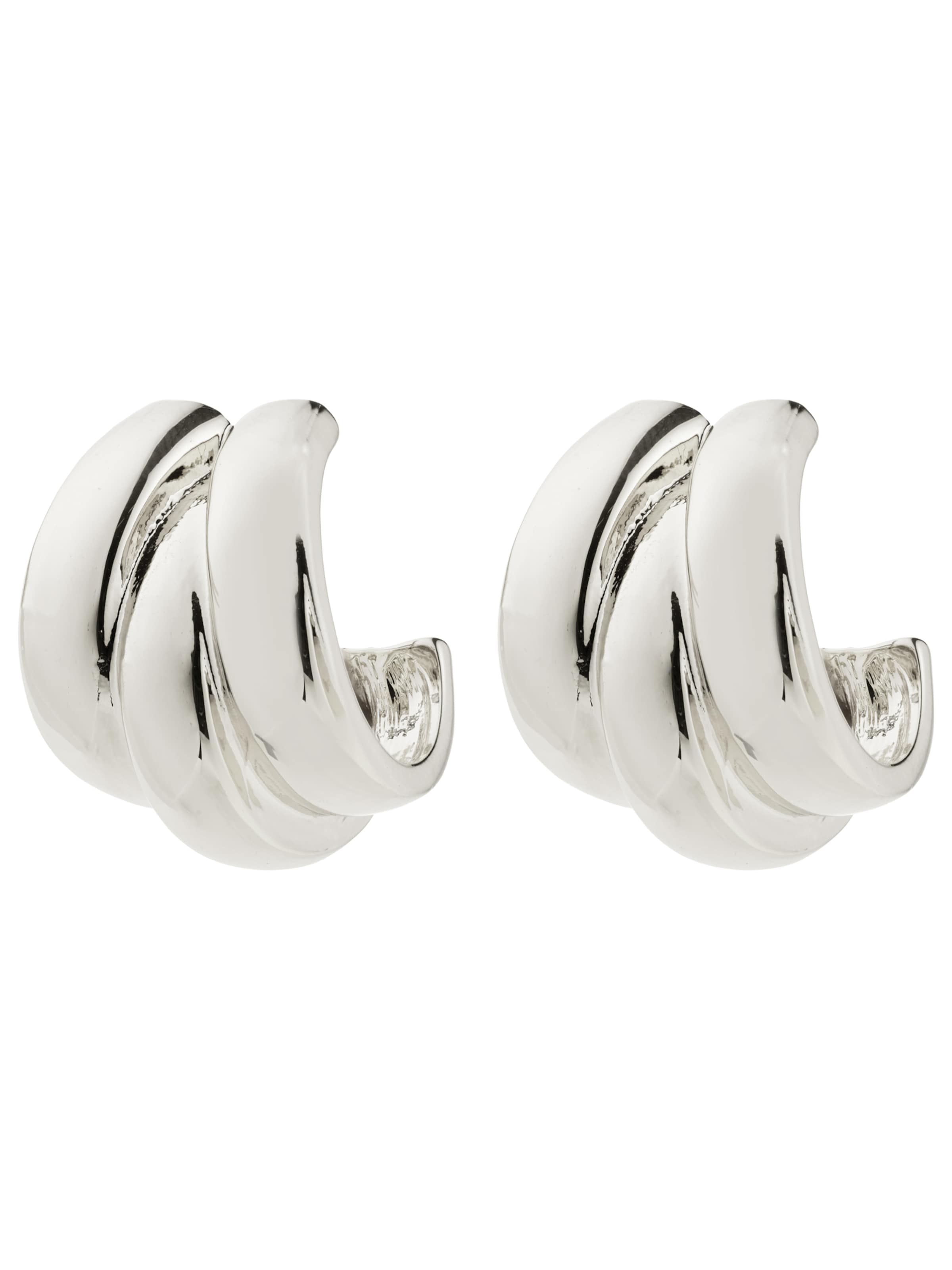 Pilgrim Kolczyki 'Damian' w kolorze srebrny: przód