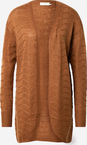 Kaffe Knit Cardigan 'Emria' in Brown: front