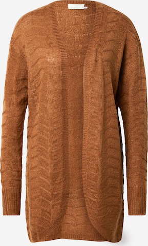 Kaffe Knit cardigan 'Emria' in Brown: front