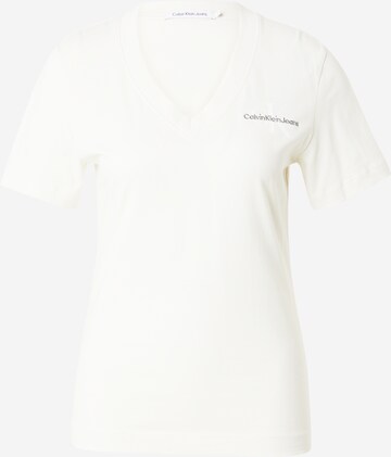 T-shirt Calvin Klein Jeans en blanc : devant