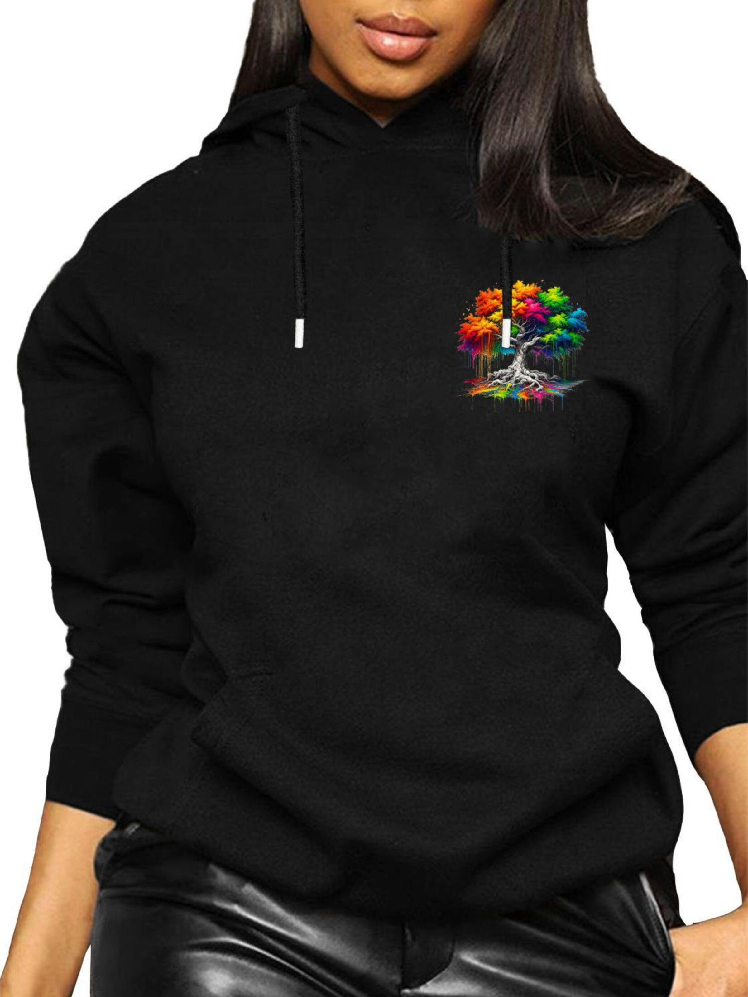 RMK Sweatshirt 'Baum Wurzel'‌‌‌ in Schwarz: Vorderseite