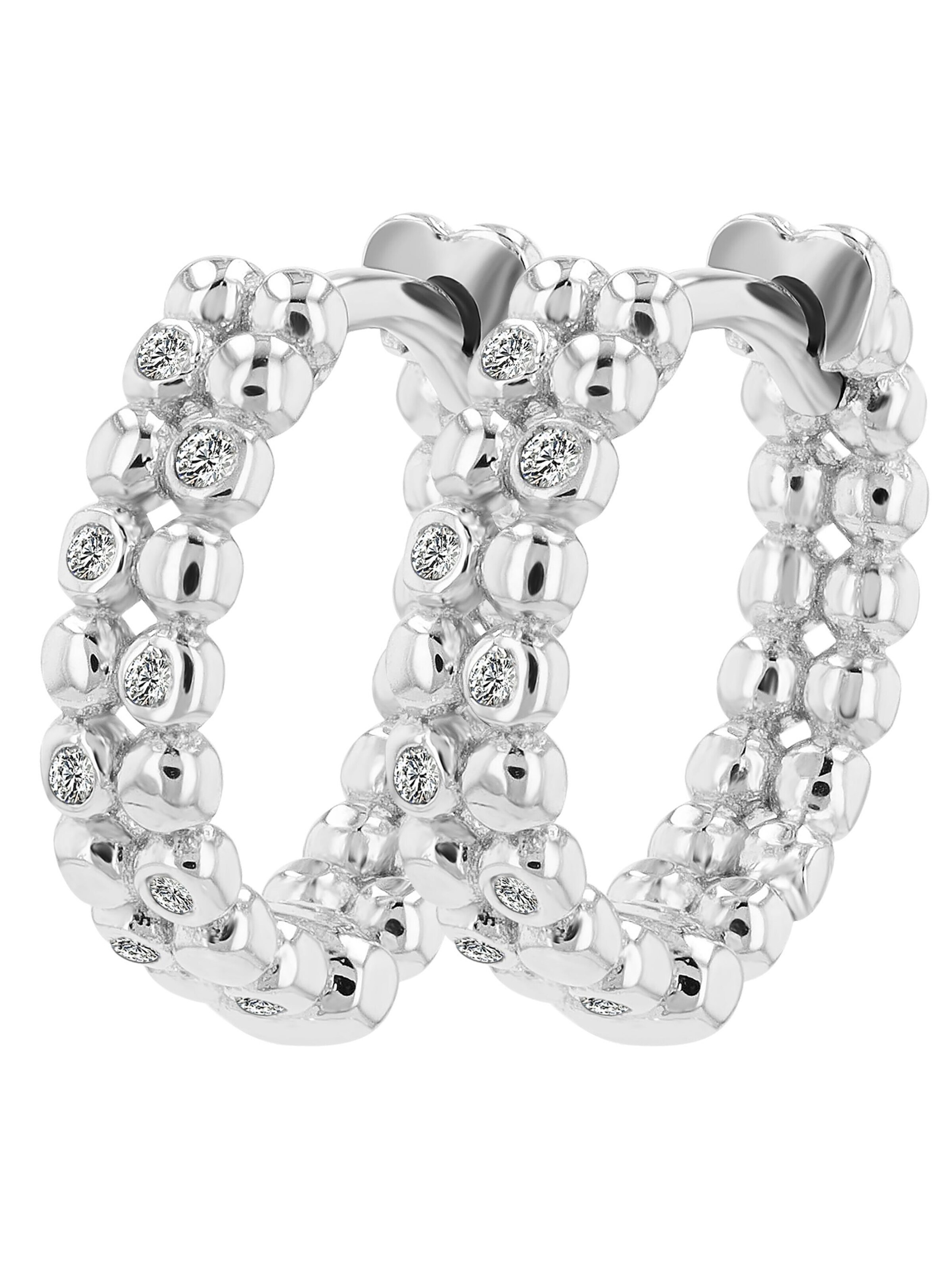 Akzent Earrings '"Yelda" aus 925 Sterlingsilber, rhodiniert, langlebig' in Silver