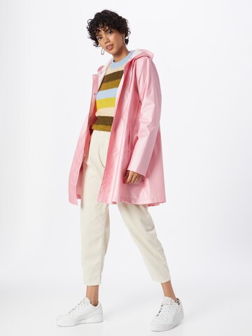 RAINS Between-Seasons Coat in Pink