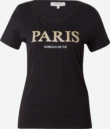 T-shirt Morgan en noir : devant